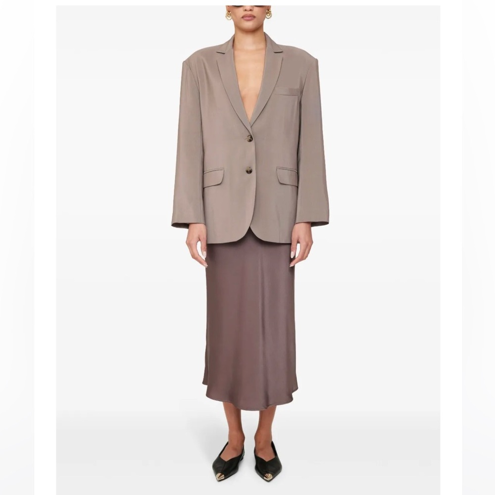 Anine Bing Bar Silk Skirt Small